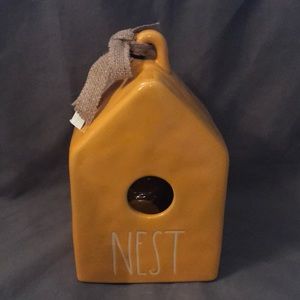 Rae Dunn - NEST - yellow birdhouse